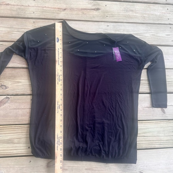 Lane Bryant Black Blouse with Embellished Details size 14/16 - Picture 10 of 10